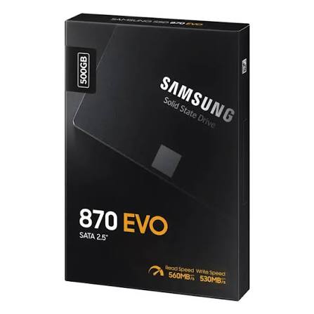 500 GB 870 EVO SAMSUNG 2.5 SATA3 MZ-77E500BW 560-530 MB