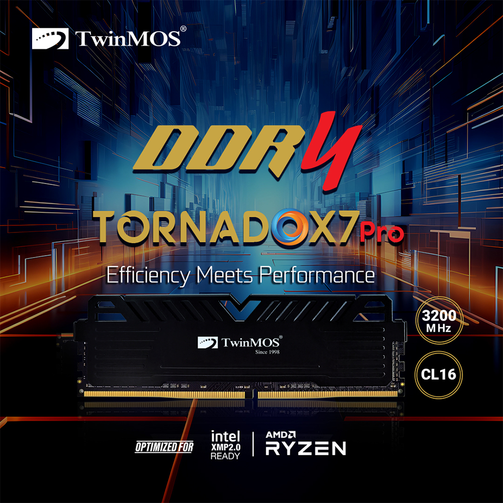 8 GB DDR4 3200MHZ TWINMOS TORNADOX7 PRO CL16 SOĞUTUCULU - ürün görseli 2