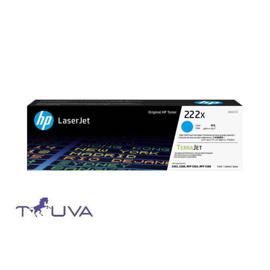 HP 222X W2221X Mavi Yüksek Kapasiteli Orijinal Toner