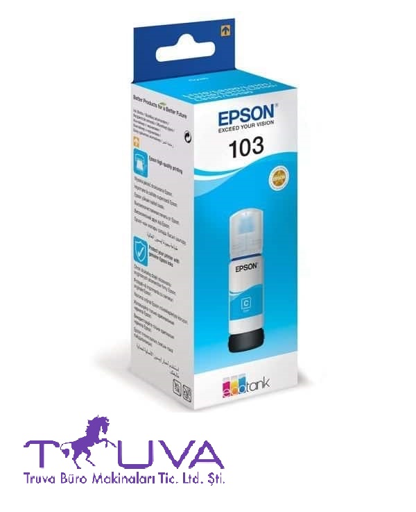 Epson EcoTank 103 C13T00S24A Mavi Orijinal Mürekkep